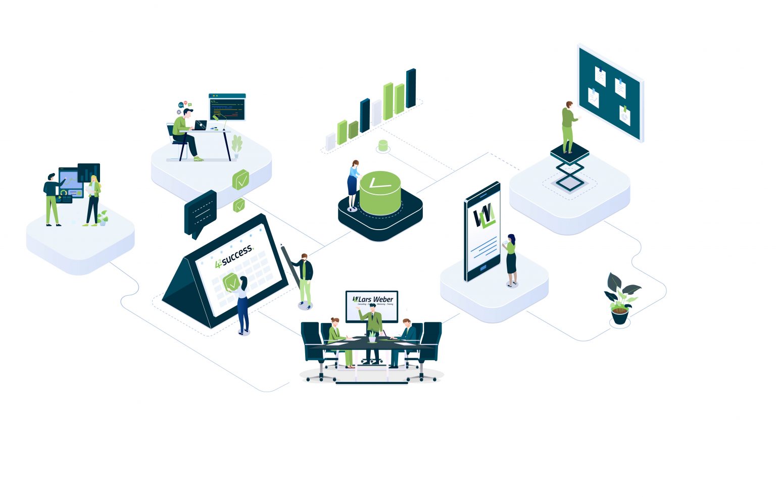 Illustration zu Consulting, Coaching, Mentoring und Training der Lars Weber GmbH